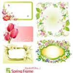 دانلود فرم گل دار، گل های بهاری - Spring Frame