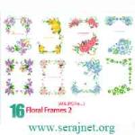 دانلود فریم وکتور گل دار - Floral Frames 02